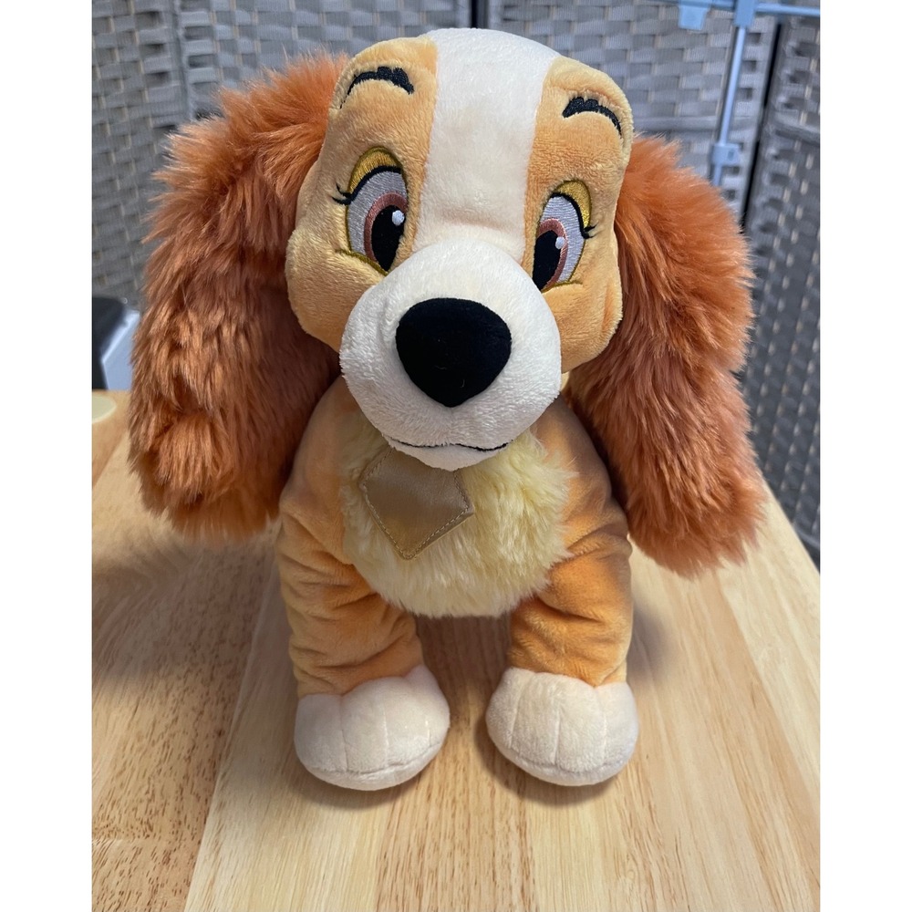 Disney Store Lady and the Tramp Lady Plush Stuffed Animal Dog Blue Collar